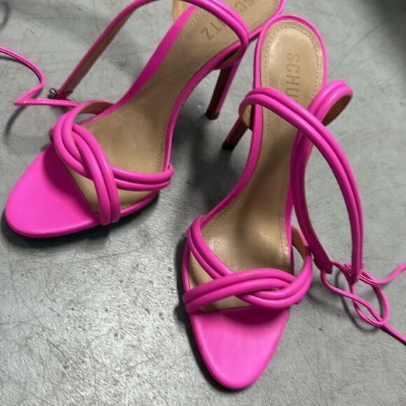 SCHUTZ Yvi Pink High-Heeled Strappy Sandals - BRAND NEW - NWOB - Size 9 - Picture 6 of 8